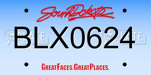 BLX0624 South Dakota License Plate