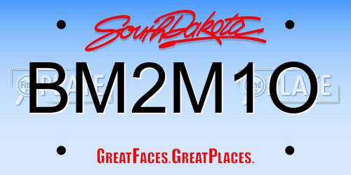 BM2M1O South Dakota License Plate