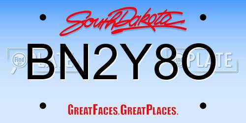 BN2Y8O South Dakota License Plate