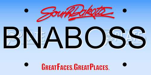 BNABOSS South Dakota License Plate