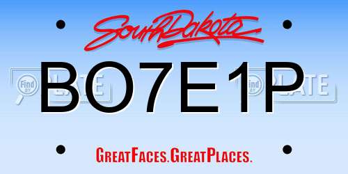 BO7E1P South Dakota License Plate