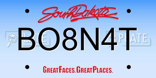 BO8N4T South Dakota License Plate