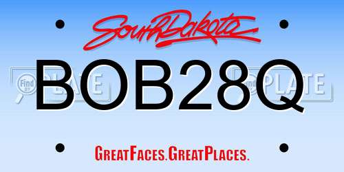 BOB28Q South Dakota License Plate