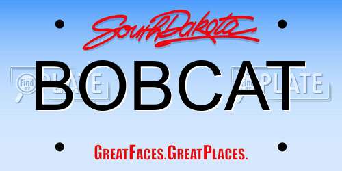 BOBCAT South Dakota License Plate