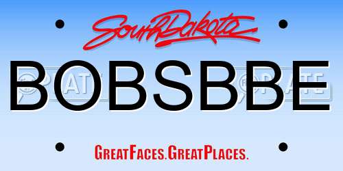 BOBSBBE South Dakota License Plate