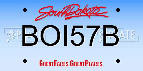 BOI57B South Dakota License Plate