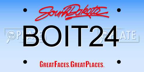 BOIT24 South Dakota License Plate