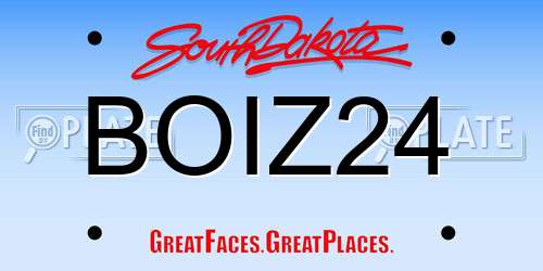 BOIZ24 South Dakota License Plate