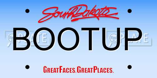 BOOTUP South Dakota License Plate