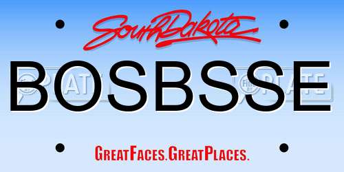 BOSBSSE South Dakota License Plate