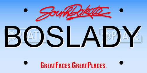 BOSLADY South Dakota License Plate