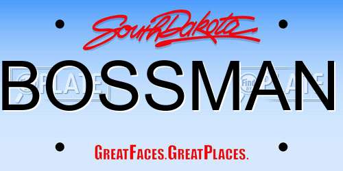 BOSSMAN South Dakota License Plate