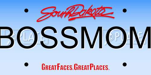 BOSSMOM South Dakota License Plate