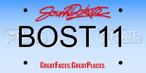 BOST11 South Dakota License Plate