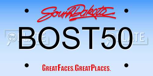 BOST50 South Dakota License Plate