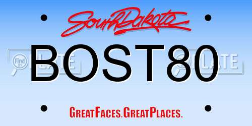 BOST80 South Dakota License Plate