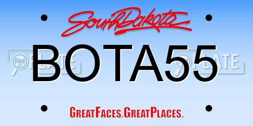 BOTA55 South Dakota License Plate