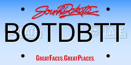 BOTDBTT South Dakota License Plate
