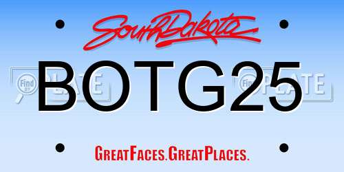 BOTG25 South Dakota License Plate