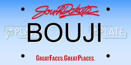BOUJI South Dakota License Plate