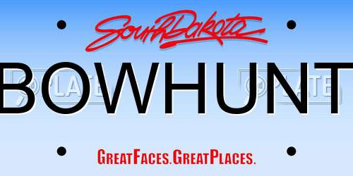 BOWHUNT South Dakota License Plate