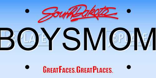 BOYSMOM South Dakota License Plate