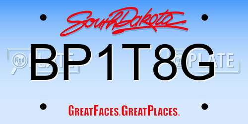 BP1T8G South Dakota License Plate