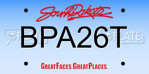 BPA26T South Dakota License Plate