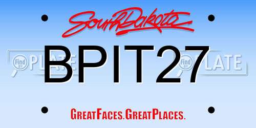 BPIT27 South Dakota License Plate