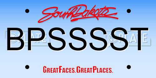 BPSSSST South Dakota License Plate