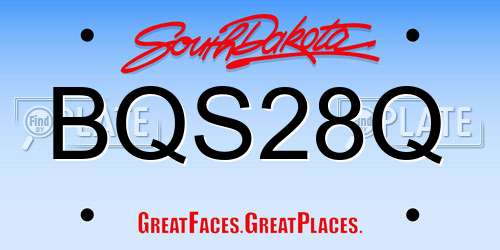BQS28Q South Dakota License Plate