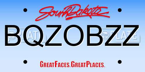 BQZOBZZ South Dakota License Plate
