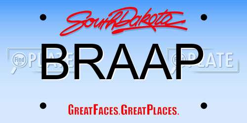BRAAP South Dakota License Plate
