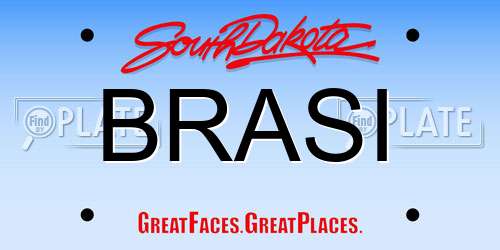 BRASI South Dakota License Plate