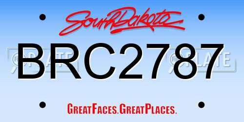 BRC2787 South Dakota License Plate