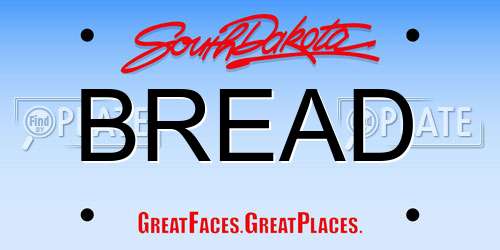 BREAD South Dakota License Plate