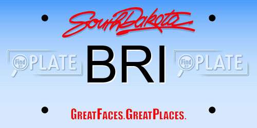 BRI South Dakota License Plate