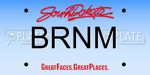 BRNM South Dakota License Plate