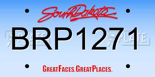 BRP1271 South Dakota License Plate