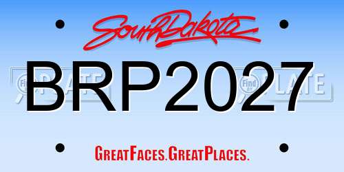 BRP2027 South Dakota License Plate