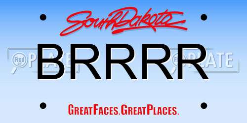 BRRRR South Dakota License Plate