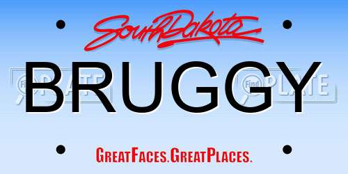 BRUGGY South Dakota License Plate