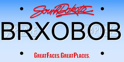 BRXOBOB South Dakota License Plate