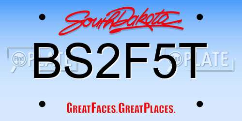 BS2F5T South Dakota License Plate