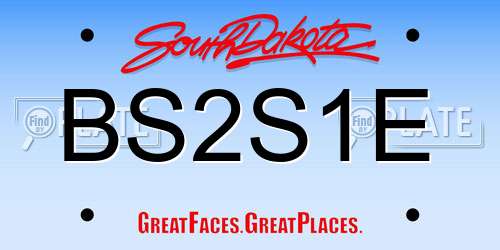 BS2S1E South Dakota License Plate