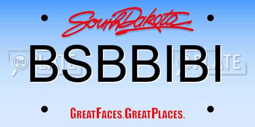 BSBBIBI South Dakota License Plate