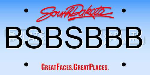 BSBSBBB South Dakota License Plate