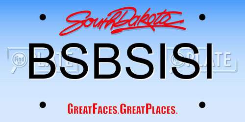 BSBSISI South Dakota License Plate