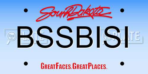 BSSBISI South Dakota License Plate