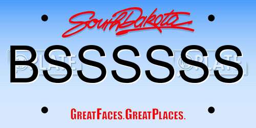 BSSSSSS South Dakota License Plate